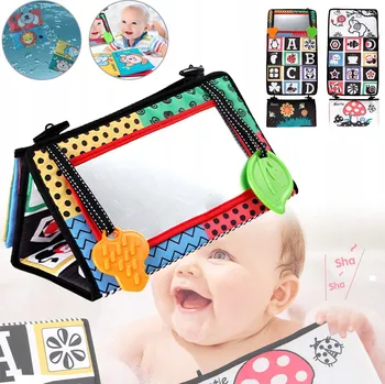 Hračka pro nejmenší ZRCÁTKO PRO MIMINKA S PRASKAJÍCÍ KNIHOU, HRAČKA PRO MIMINKA