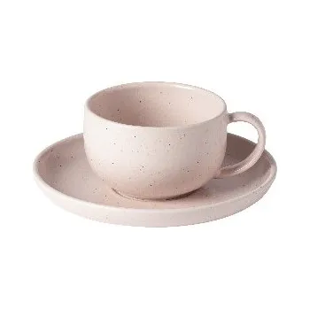 Šálek na čaj s podšálkem 0,2L, PACIFICA, růžová (Marshmallow)|Casafina by Costa Nova