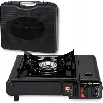 Turistický vařič 1 ks Přenosný plynový vařič Happy Home 2500W jednoplotýnkový BDZ-155-A