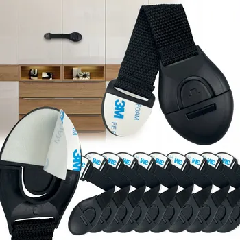 Dětská zábrana BEZPEČNOSTNÍ ZÁMEK NA SKŘÍŇKY, ZÁBRANA DO ZÁSUVEK, NA NÁBYTEK A DVEŘE PROTI DĚTEM, SILNÝ