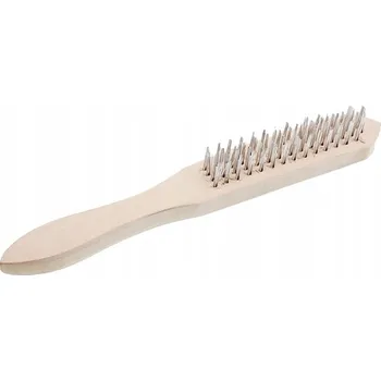 Drátěný kartáč Drátěný kartáč na rez 4-řadý, s dřevěnou rukojetí D00425.