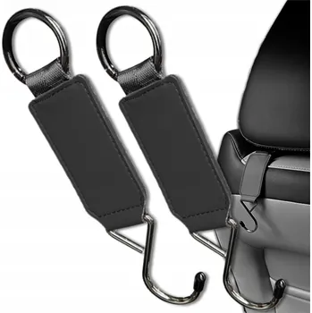 Háček na opěrku hlavy do auta skládací kovový držák na tašky 2 kusy 15 kg