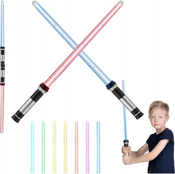 Dětská zbraň VELKÝ SVĚTELNÝ MEČ PRO BOJOVNÍKA ZBRAŇ STAR LED 80 CM
