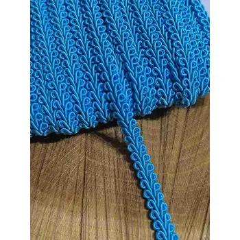 Krajka Prýmek šíře 8 mm barva modrá světlá