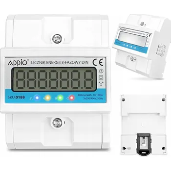 Bezpečnostní kamera Appio Třífázový elektroměr na DIN lištu