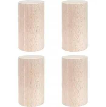 Obraz Nábytková noha dřevěná, dřevěný válec V-100 TOE-60/100 4 kusy