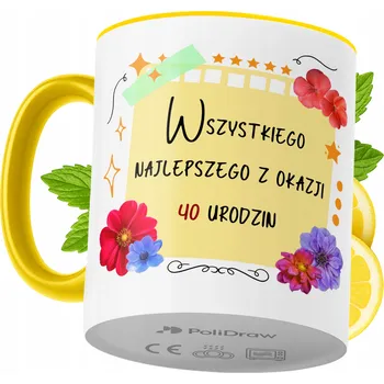 Hrnek Polidraw Hrnek Polidraw Narozeniny40 keramika 330 ml
