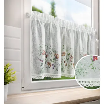 Dekorační krátká vitrážová záclona do kuchyně LIDKA 60x150 cm MyBestHome