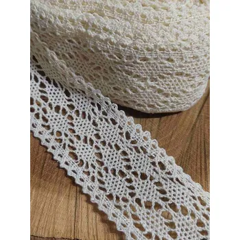 Krajka Krajka paličkovaná šíře 47 mm ecru