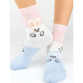 Dámské punčochy Dívčí ponožky Zajíček N - 27-30 / modrý melír