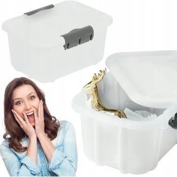 Úložný box PLASTOVÁ KRABIČKA O OBJEMU 8 L S UZAMYKATELNÝM VÍKEM A ÚLOŽNÝM BOXEM