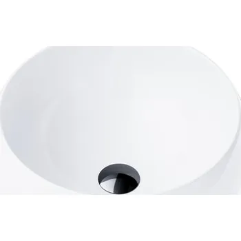 Umyvadlo Corsan Umyvadlo na desku Lugo kulaté 400x160 mm s výpustí Klik-Klak, černé