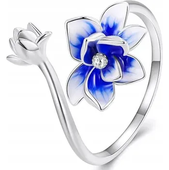 Prsten PRSTÝNEK STŘÍBRNÝ 925 KVĚT KVÍTEK NASTAVITELNÝ