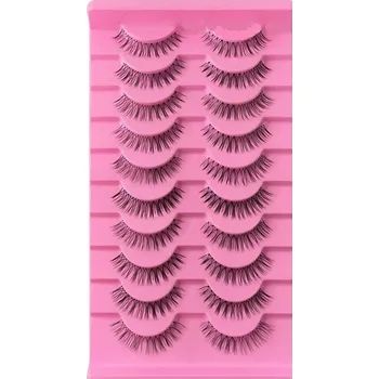 Umělé řasy Umělé 3D řasy Heraks 10 párů – přirozený vzhled, ultralehký komfort (N07)