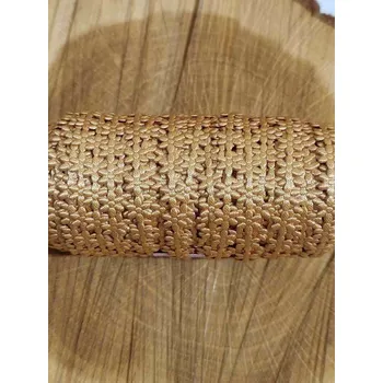 Aplikace metráž - květy malé barva zlatá