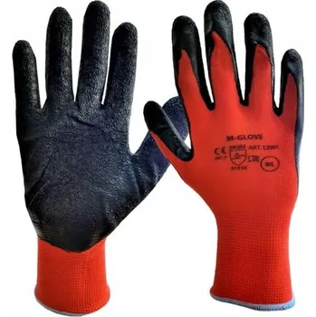 Pracovní rukavice 12x Pracovní Rukavice Latexové L2001 RED Odolnost EN388 CE KAT II 7