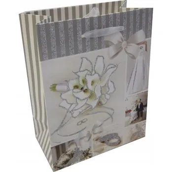 Dárková taška Dárková taška 23x18x10cm Mix třpytky