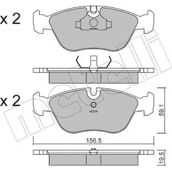 Brzdová destička Sada brzdových destiček, kotoučová brzda METELLI 22-0182-0