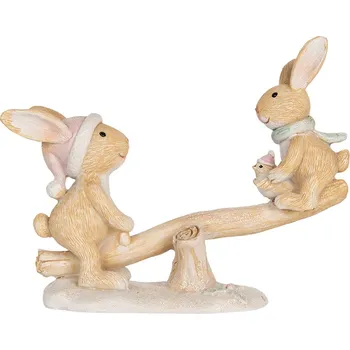 Clayre & Eef - Dekorativní figurka králíků na houpačce 6PR5881