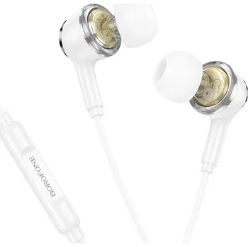 Handsfree Sluchátka Borofone BM90 Miller s mikrofonem bílá