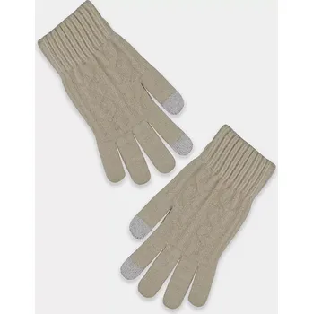 Rukavice Dámské pletené rukavice RZ060 - 22 cm / hnědá