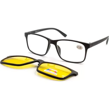 Brýle na čtení Dioptrické brýle Seventy 25509-AF/-2,75 se žlutým polarizačním klipem