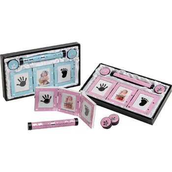 Rám na obraz Dětský set na otisky a fotku BABY HAND and FEET modrý KPH Heisler Handelsgesellschaft mbH