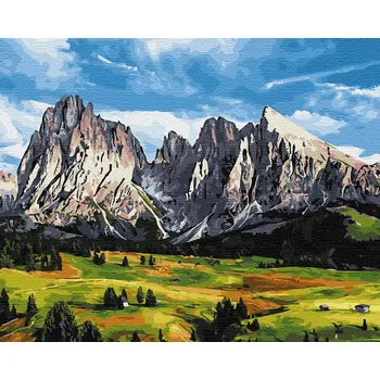 Obraz Obraz k vymalování podle čísel Artnapi Údolí v horách 40x50 cm