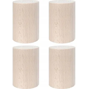 Obraz Nábytková noha dřevěná, dřevěný válec V-80 TOE-60/80 4 kusy