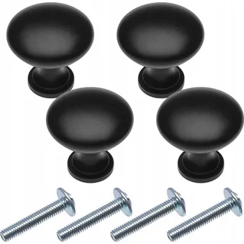 Nábytkové kování Nábytková úchytka TERNI, černá matná, 4 KUSY