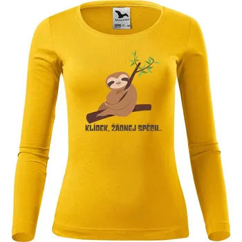 Dámské tričko DOBRÝ TRIKO Dámské bavlněné triko Klídek Velikost: XS, Barva: Žlutá