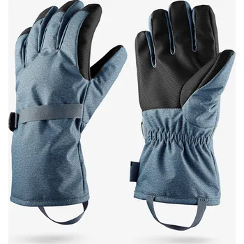 WEDZE Dětské lyžařské rukavice z recyklovaného materiálu 6–14 let GL 500 14 LET MODRÁ|ŠEDÁ