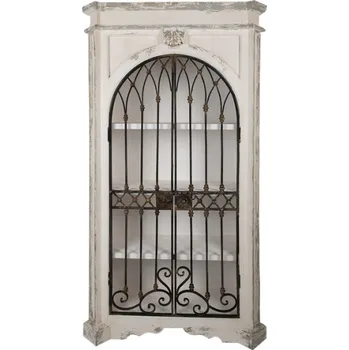 Knihovna Bílý dřevěný kabinet ve vintage stylu Jan-dirk – 102x42x190 cm + doprava zdarma