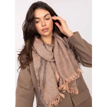 Šála Růžová šála s jemným vzorem a třásněmi AT-SZ-