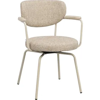 Jídelní židle ROWICO Otočná jídelní židle s područkami a béžovou konstrukcí MERRICK
