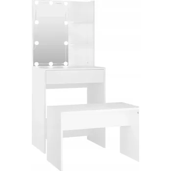 Toaletní stolek Toaletní Stolek bílý/bílé 40 x 140 x 40 cm