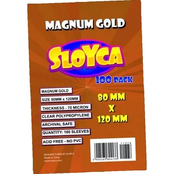 Příslušenství ke karetním hrám Obaly na karty Sloyca Magnum Gold 80x120mm 100 kusů