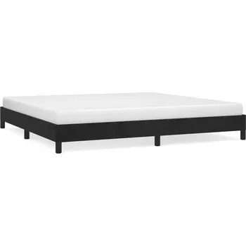 Postel Dvoudílná postel s imitací dřeva 200x200 černá