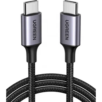 Datový kabel Ugreen 50149 nabíjecí a datový kabel USB-C na USB-C 0,5 m 60 W – černý