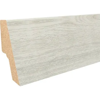 soklová lišta NOVÁK Podlahová - soklová lišta 40x18 MDF fólie dub white, 2,7m AAK M005/13