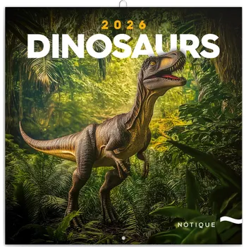 Kalendář Notique Poznámkový nástěnný kalendář Dinosauři 2026