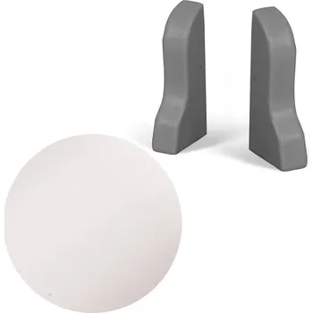 soklová lišta NOVÁK Koncovka L+P k soklové liště MDF 40x20 imitace stříbra, 1 pár M08-AMKO137