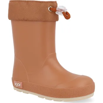 Chlapecké holínky Barefoot dětské holínky Igor - Yogi DK cuello Teja hnědé Velikost: 25