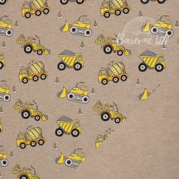 Teplákovina Stavební stroje Béžová (E) (Kvalitní teplákovina z Německa Limitka)