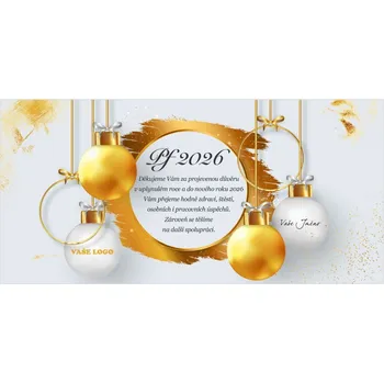 Svatební dekorace Novoročenka 525 - zlaté ozdoby