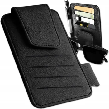 Držák do auta Držák do auta na brýle, organizér, pouzdro na karty a dokumenty – černý