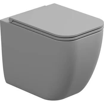 Klozet WC mísa stojící Brio, rimless, keramická, perla matná, BRWC01033FI