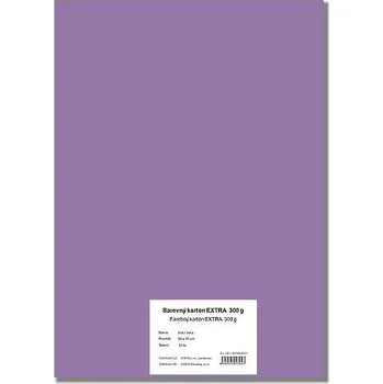Barevný papír STEPA Barevný karton EXTRA - fialový, 50x70cm, 300g (10 listů)