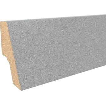 soklová lišta NOVÁK Podlahová - soklová lišta 40x18 MDF fólie imitace stříbra, 2,7m AAK M137/13