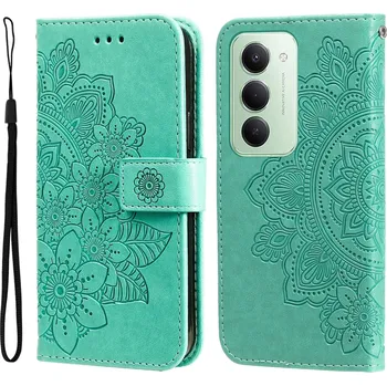 Pouzdro na mobilní telefon VSECHNONAMOBIL 121292 ART MANDALA Peněženkový obal s řemínkem pro Xiaomi Redmi 15 / Redmi 15 5G zelený